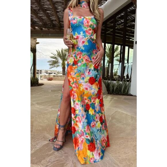 chinese dress ladies Lana Maxi Dress in Black 6